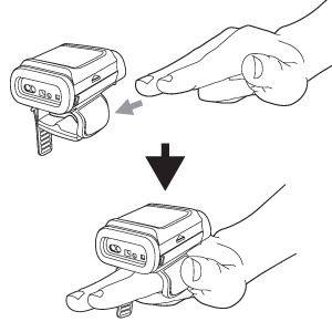 8680i Bluetoothリングスキャナ 装着方法
