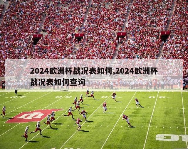 2024欧洲杯战况表如何,2024欧洲杯战况表如何查询